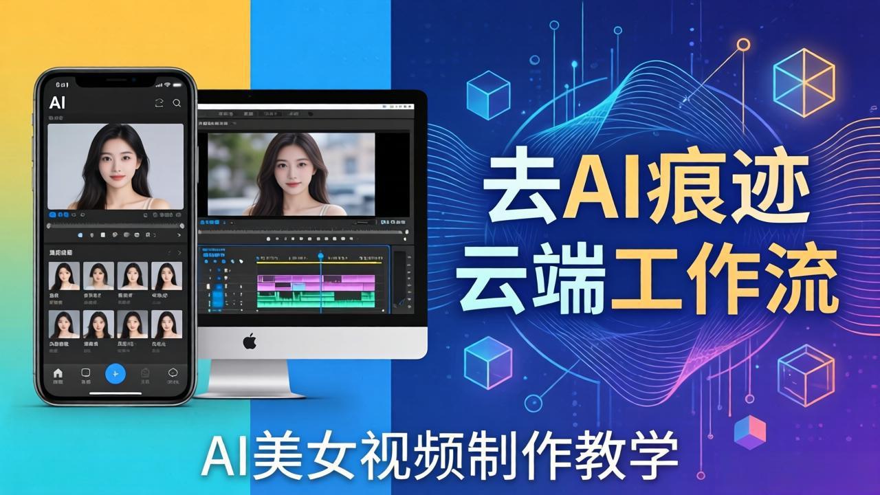 AI美女视频制作教学：去AI痕迹，云端工作流出图，手机电脑均可，不需要配置-shxbox省心宝盒