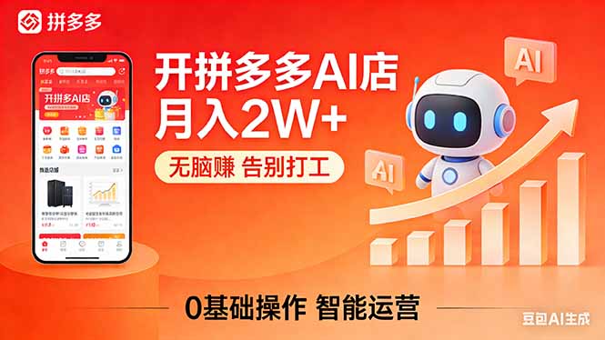 开一家拼多多AI店，月入2W+，无脑赚，告别打工，附SOP手册-shxbox省心宝盒