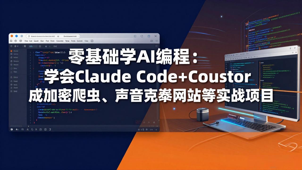 零基础学AI编程：学会Claude Code+Cursor完成加密爬虫、声音克隆网站等实战项目-shxbox省心宝盒