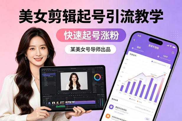 某美女号导师出品：美女剪辑起号引流教学，快速起号涨粉-shxbox省心宝盒