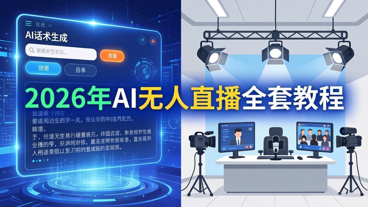 2026年AI无人直播全套教程：OBS安装+软件配置+直播间搭建+话术生成+一键开播实操-shxbox省心宝盒