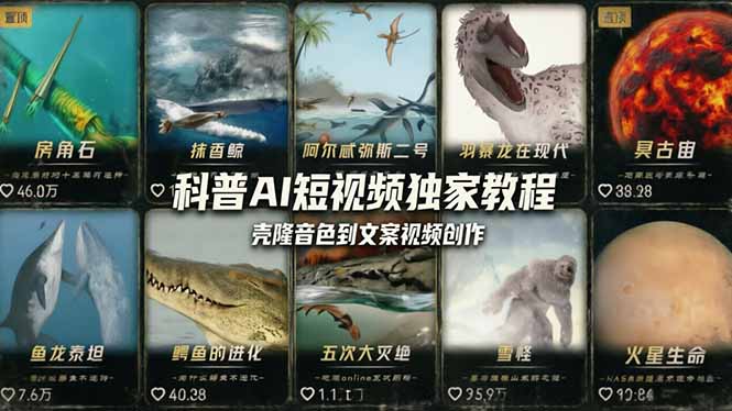 科普造物主AI短视频独家教程：从软件安装、壳隆音色到文案视频创作，零基础快速做爆款-shxbox省心宝盒