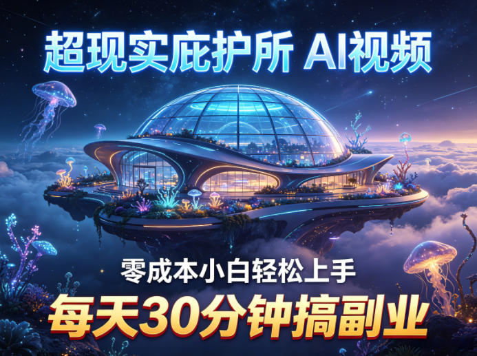 超现实庇护所AI视频项目拆解，零成本小白轻松上手，每天30分钟搞副业-shxbox省心宝盒