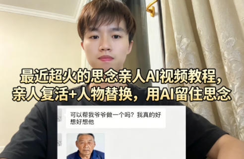 最近超火的思念亲人AI视频教程，亲人复活+人物替换，用AI留住思念-shxbox省心宝盒