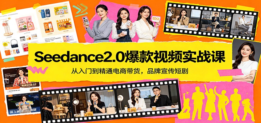 Seedance2.0爆款视频实战课：从入门到精通电商带货，品牌宣传短剧-shxbox省心宝盒