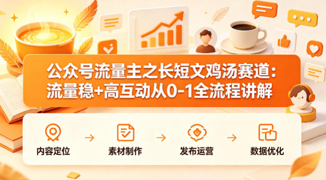 公众号流量主之长短文鸡汤赛道，流量稳+高互动，从0-1全流程讲解-shxbox省心宝盒
