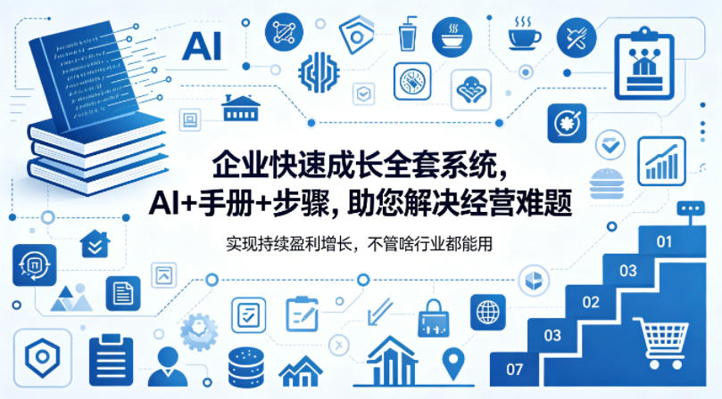 企业快速成长全套系统，AI+手册+步骤，助您解决经营难题，实现持续盈利增长，不管啥行业都能用-shxbox省心宝盒