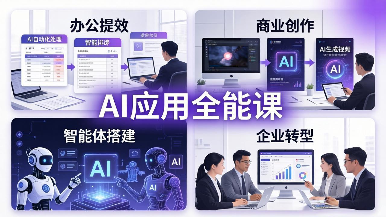 AIGC 应用师全能课-更新：办公提效、商业创作、智能体搭建、企业转型，一站式学会AI应用-shxbox省心宝盒