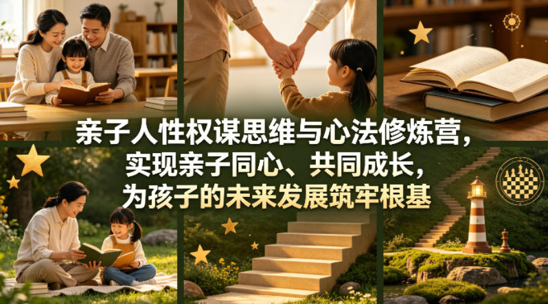 亲子人性权谋思维与心法修炼营，实现亲子同心、共同成长，为孩子的未来发展筑牢根基【音频】-shxbox省心宝盒