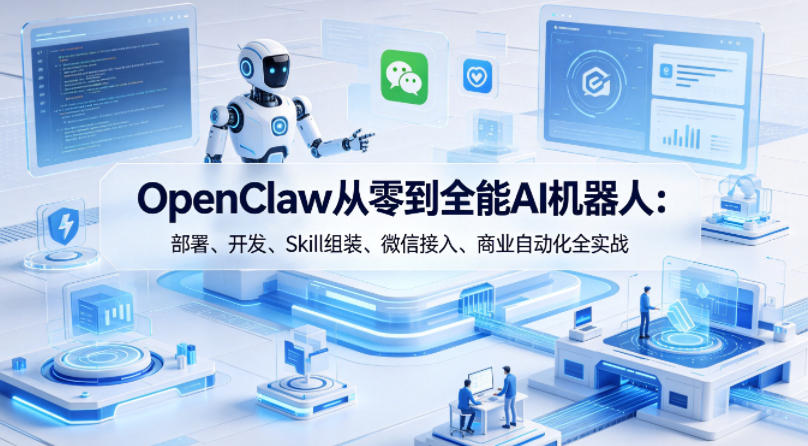 OpenClaw从零到全能AI机器人：部署、开发、Skill组装、微信接入、商业自动化全实战-shxbox省心宝盒