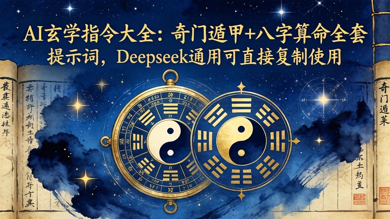 AI玄学指令大全：奇门遁甲+八字算命全套提示词，Deepseek通用可直接复制使用-shxbox省心宝盒
