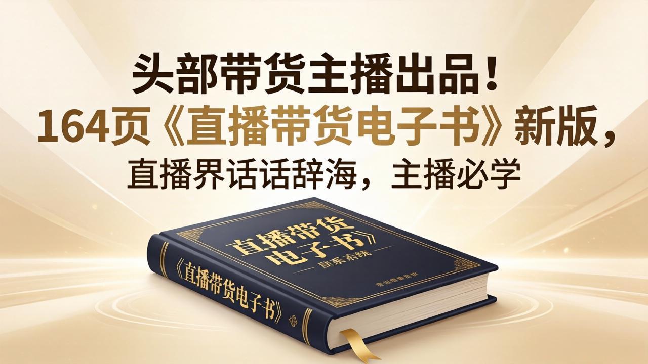 头部带货主播出品！164页《直播带货电子书》新版，直播界话术辞海，主播必学-shxbox省心宝盒