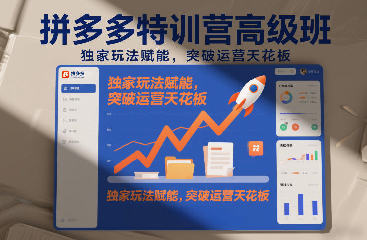 拼多多特训营高阶班，独家玩法赋能，突破运营天花板(更新26年4月18日)-shxbox省心宝盒