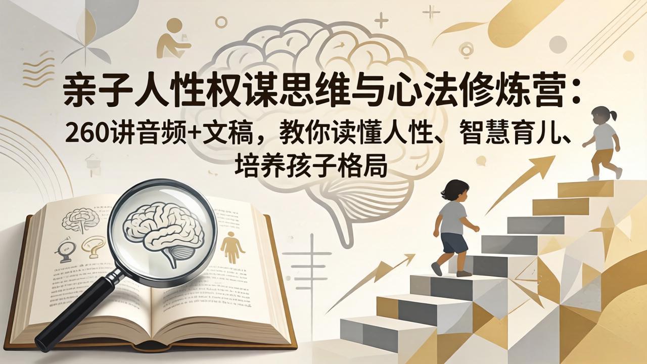 亲子人性权谋思维与心法修炼营：260讲音频+文稿，教你读懂人性、智慧育儿、培养孩子格局-shxbox省心宝盒