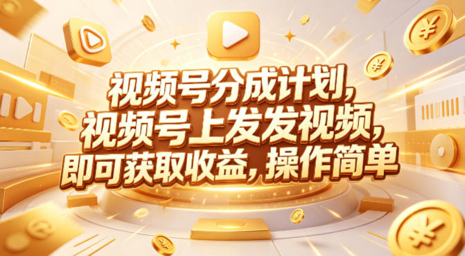 视频号分成计划，599元众筹的Red团队课程，视频号上发发视频，即可获取收益，操作简单-shxbox省心宝盒