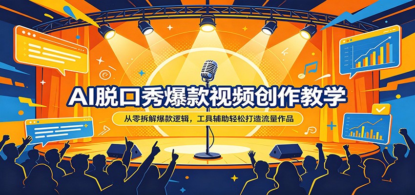 AI脱口秀爆款视频创作教学：从零拆解爆款逻辑，工具辅助轻松打造流量作品-shxbox省心宝盒