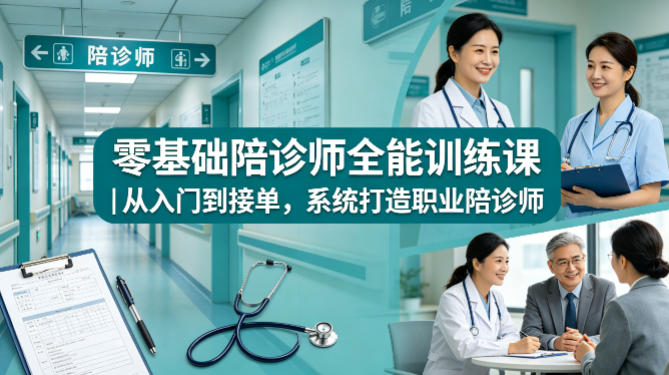 零基础陪诊师全能训练课｜从入门到接单，系统打造职业陪诊师-shxbox省心宝盒
