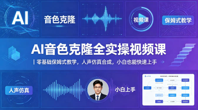 AI音色克隆全实操视频课｜零基础保姆式教学，人声仿真合成，小白也能快速上手-shxbox省心宝盒