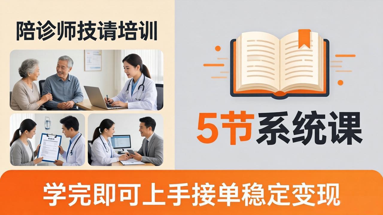 想做陪诊师不知从何下手？5节系统课教你掌握核心技能，学完即可上手接单稳定变现-shxbox省心宝盒