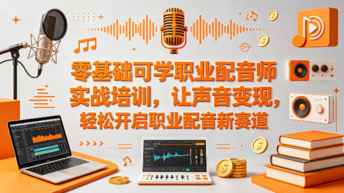 零基础可学职业配音师实战培训，让声音变现，轻松开启职业配音新赛道-shxbox省心宝盒