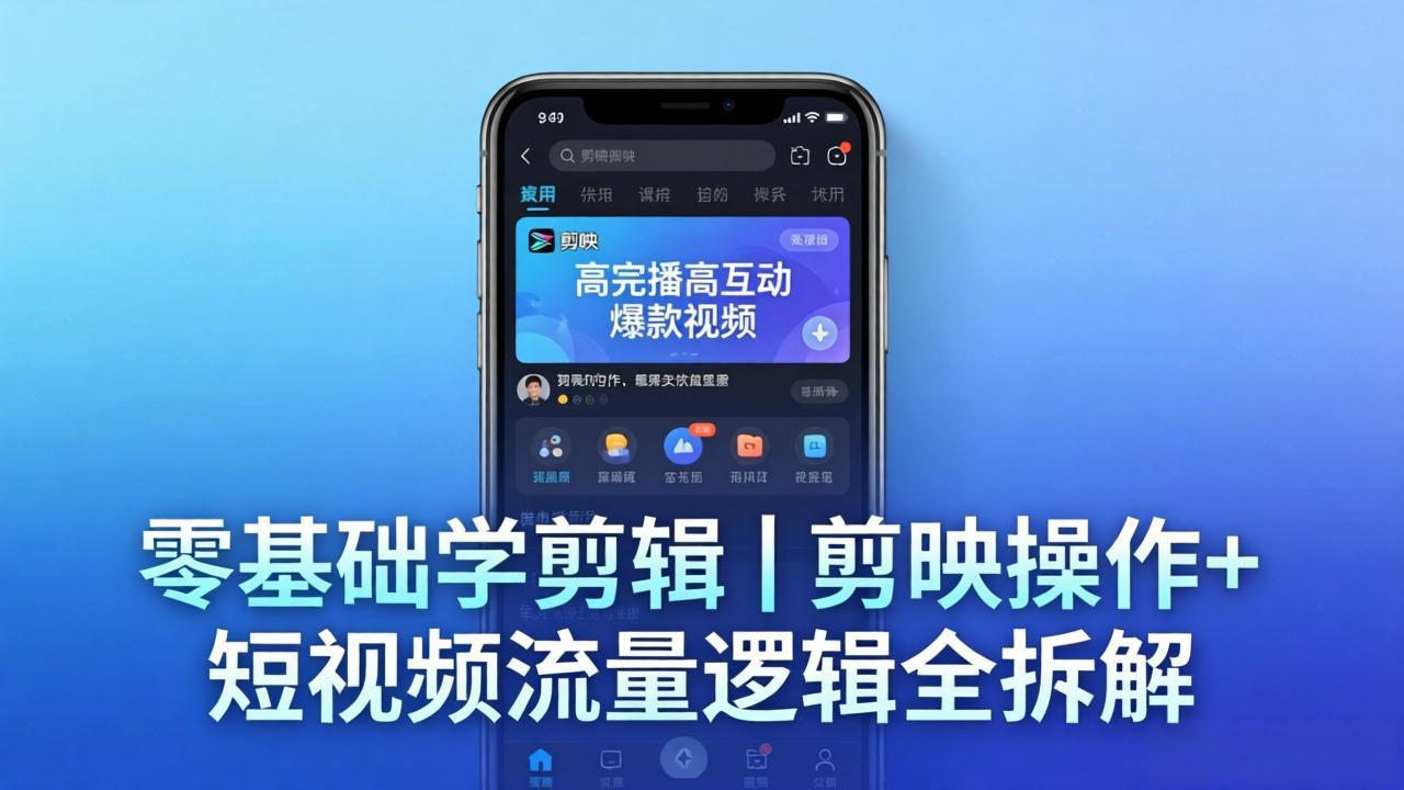 【零基础学剪辑】剪映操作+短视频流量逻辑全拆解｜手把手教你剪出高完播高互动爆款视频-shxbox省心宝盒