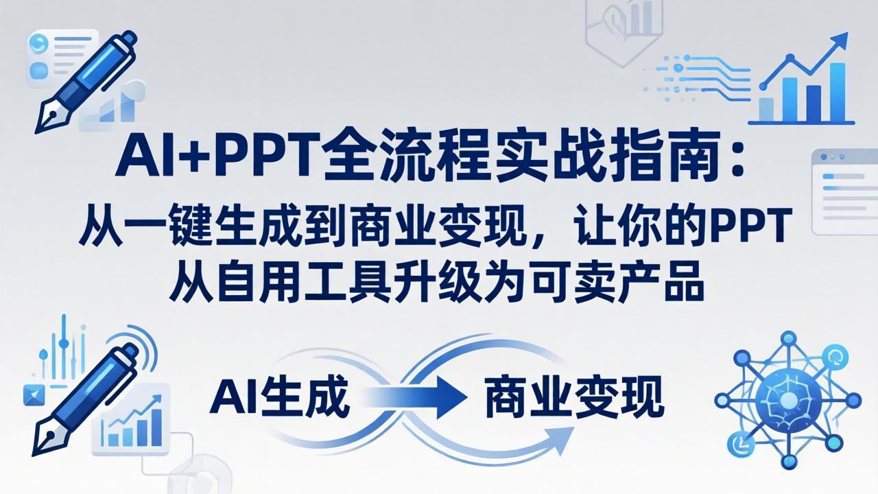 AI+PPT全流程实战指南-更新4月21：从一键生成到商业变现，让你的PPT从自用工具升级为可卖产品-shxbox省心宝盒