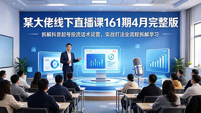 某大佬线下直播课161期4月完整版，拆解抖音起号投流话术运营，实战打法全流程拆解学习-shxbox省心宝盒