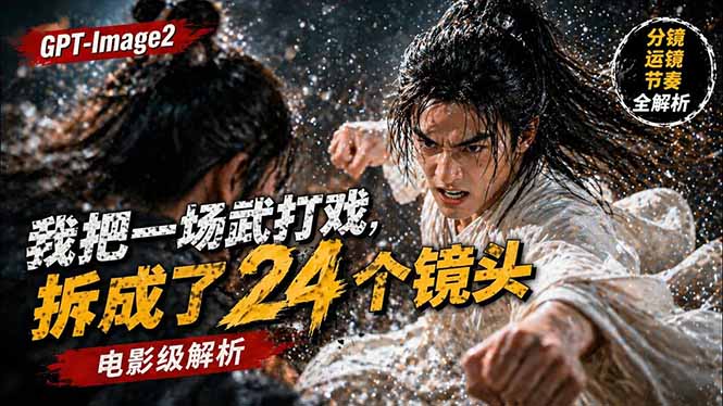 用GPT-Image2，把一段武打对决拆成24个连续镜头，从人物建立、动作衔接、运镜节奏，到情绪爆发-shxbox省心宝盒