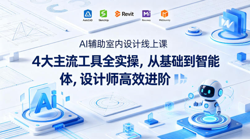AI辅助室内设计线上课｜4大主流工具全实操，从基础到智能体，设计师高效进阶-shxbox省心宝盒