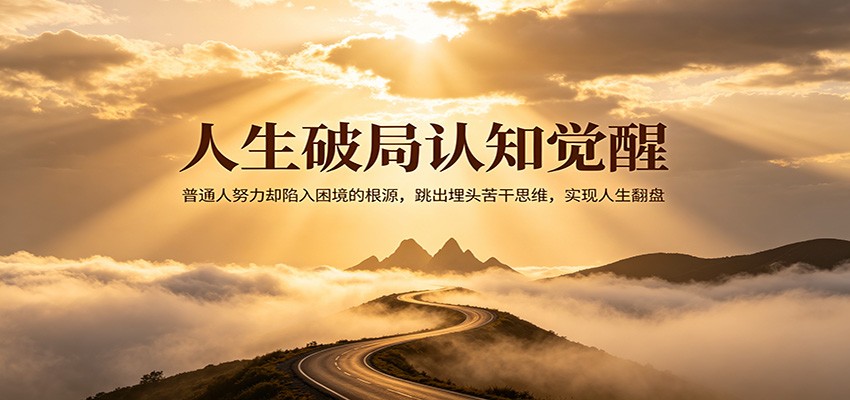 人生破局认知觉醒，普通人努力却陷入困境的根源，跳出埋头苦干思维，实现人生翻盘-shxbox省心宝盒