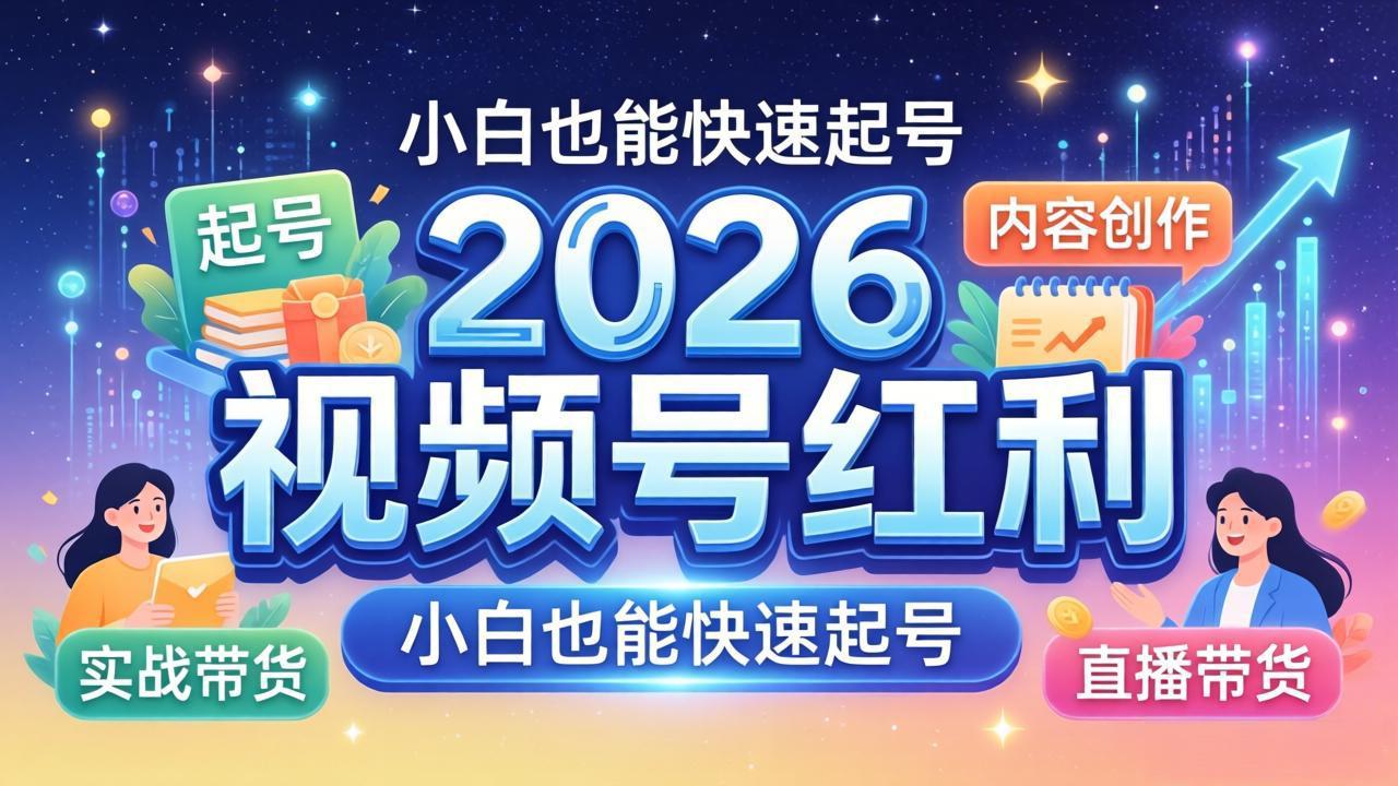 2026视频号红利实战营，大佬亲授起号、内容、直播、IP、投流、私域、矩阵全套落地打法-shxbox省心宝盒