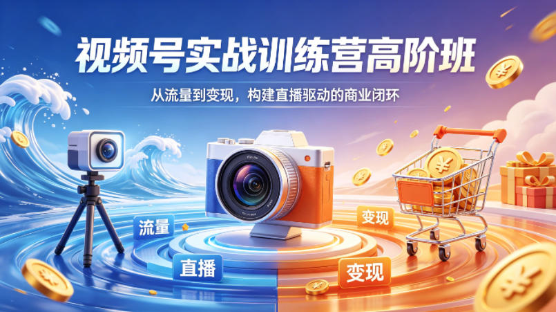 视频号实战训练营高阶班，从流量到变现，构建直播驱动的商业闭环(26年4月)-shxbox省心宝盒