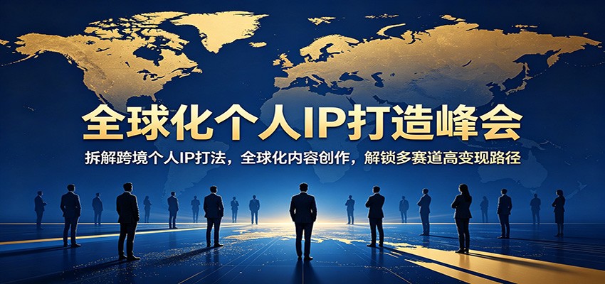 全球化个人IP打造峰会：拆解跨境个人IP打法，全球化内容创作，解锁多赛道高变现路径-shxbox省心宝盒