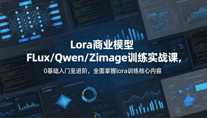 系统性学习Lora商业模型FLux／Qwen／Zimage训练实战课，0基础入门至进阶，全面掌握lora训练核心内容-shxbox省心宝盒