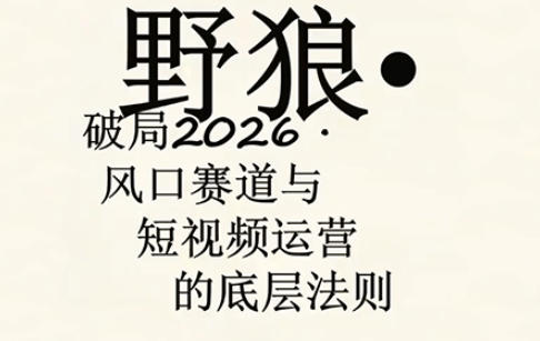 野狼团队·多平台实操运营课，覆盖AI口播、服装、好物、漫剪等热门玩法(更新4月29日)-shxbox省心宝盒