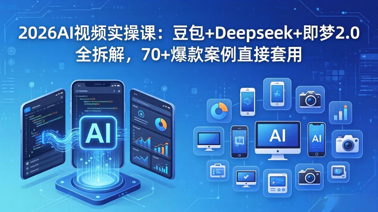 2026AI视频实操课：豆包+Deepseek+即梦2.0全拆解，70+爆款案例直接套用-shxbox省心宝盒