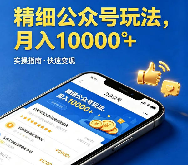 精细化公众号玩法，我们给你提供文章，你来负责发布，收益可观，月入1W+【揭秘】-shxbox省心宝盒