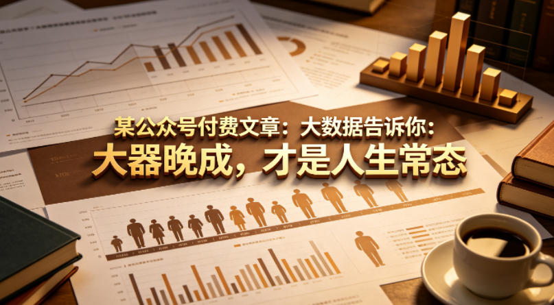 某公众号付费文章：大数据告诉你：大器晚成，才是人生常态-shxbox省心宝盒