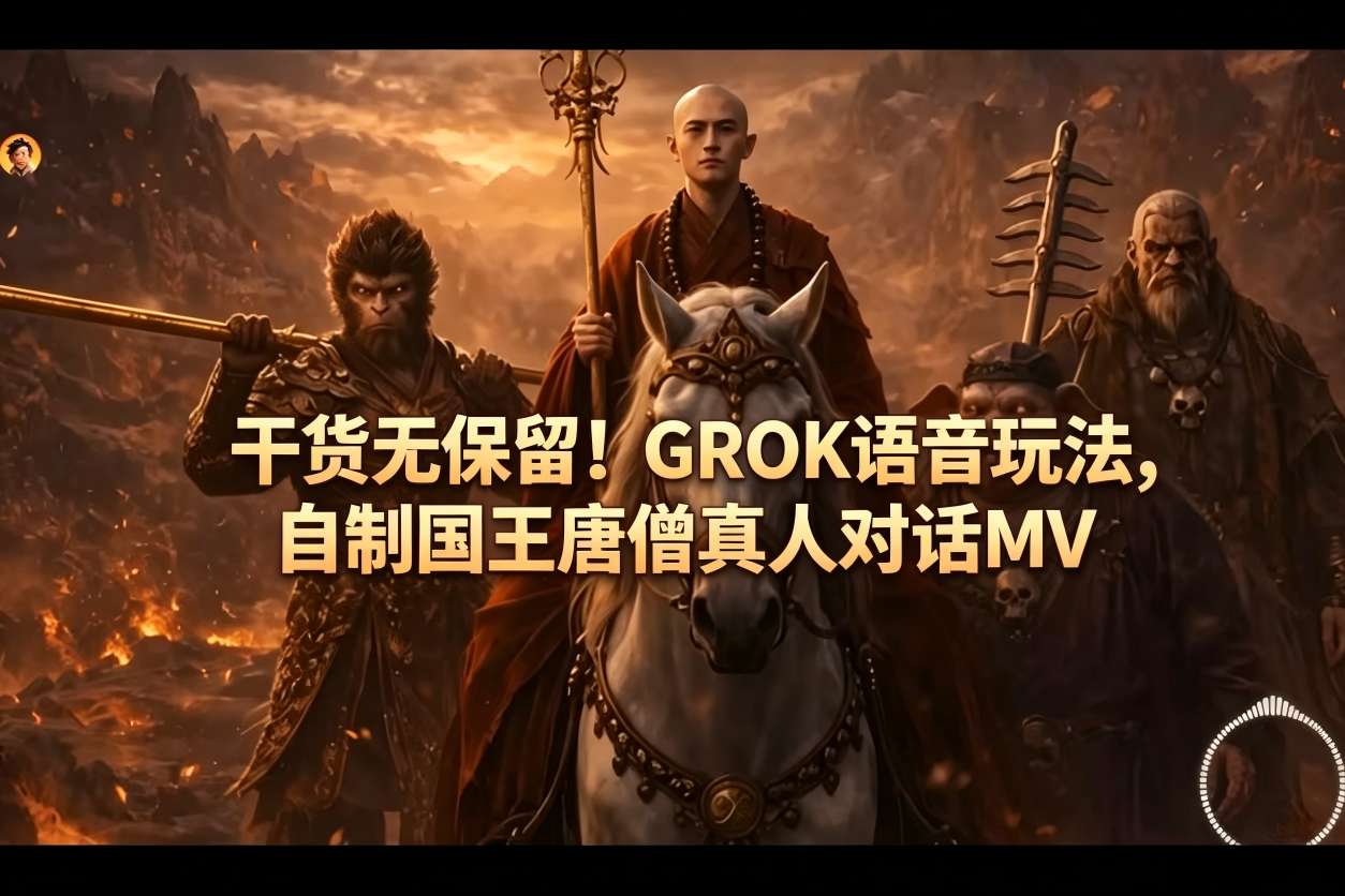干货无保留！GROK语音玩法，自制国王唐僧真人对话MV-shxbox省心宝盒