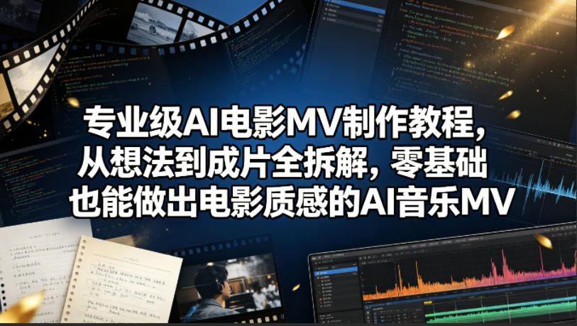 专业级AI电影MV制作教程，从想法到成片全拆解，零基础也能做出电影质感的AI音乐MV-shxbox省心宝盒