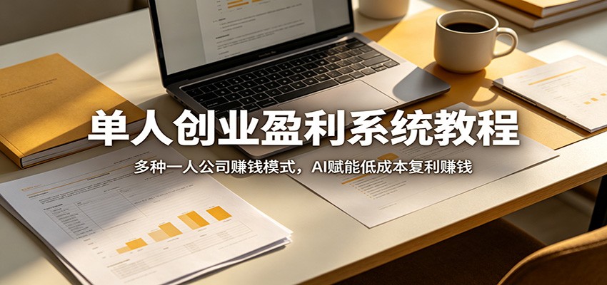 单人创业盈利系统教程：多种一人公司赚钱模式，AI赋能低成本复利赚钱-shxbox省心宝盒