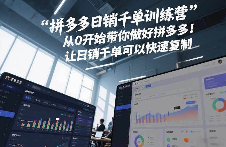 拼多多日销千单训练营，从0开始带你做好拼多多，让日销千单可以快速复制(更新26年4月)-shxbox省心宝盒