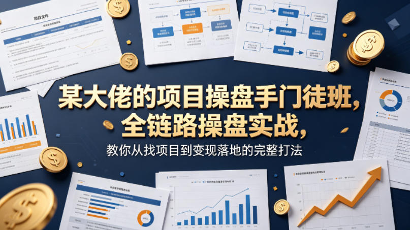 某大佬的项目操盘手门徒班，全链路操盘实战，教你从找项目到变现落地的完整打法-shxbox省心宝盒