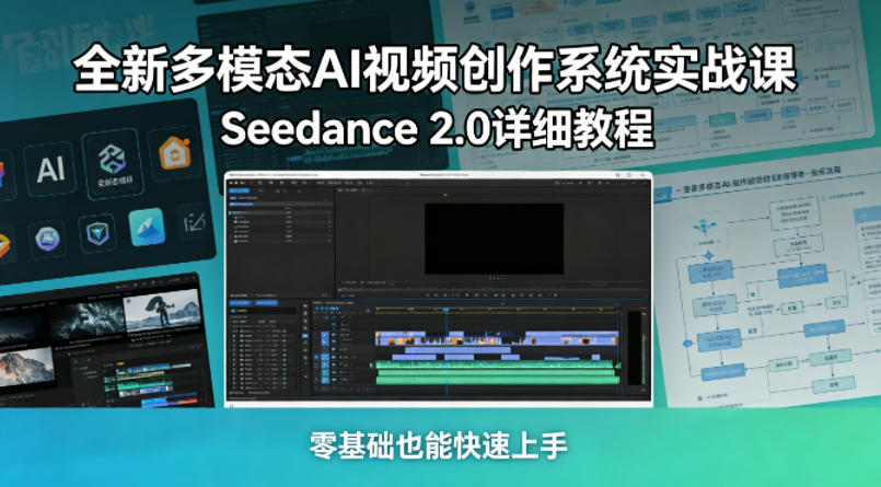 全新多模态AI视频创作系统实战课，Seedance 2.0详细教程，零基础也能快速上手-shxbox省心宝盒