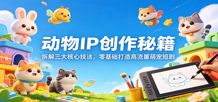 动物IP创作秘籍：拆解三大核心技法，零基础打造高流量萌宠短剧-shxbox省心宝盒