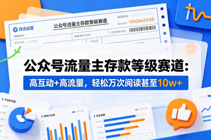 公众号流量主之存款等级赛道，高互动+高流量，轻松达到万次阅读，甚至10w+-shxbox省心宝盒