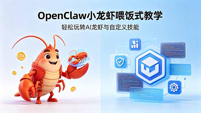 不用懂技术！OpenClaw小龙虾喂饭式教学，轻松玩转AI龙虾与自定义技能-shxbox省心宝盒