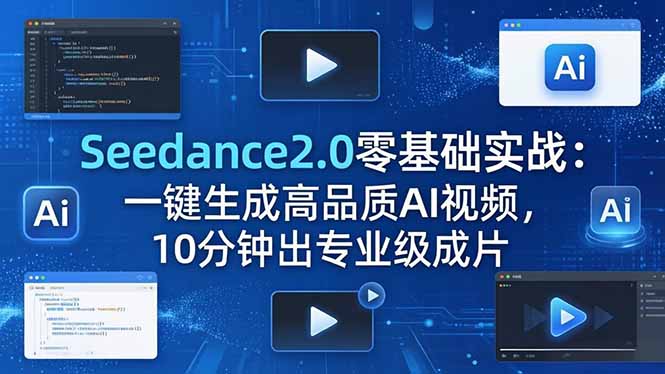 Seedance2.0零基础实战：一键生成高品质AI视频，10分钟出专业级成片-shxbox省心宝盒