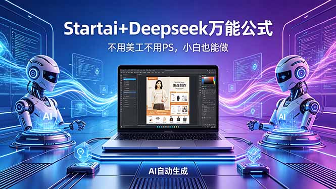 AI自动做电商详情页：Startai+Deepseek万能公式，不用美工不用PS，小白也能做-shxbox省心宝盒