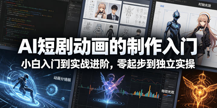 AI短剧动画的制作入门，小白入门到实战进阶，零起步到独立实操-shxbox省心宝盒